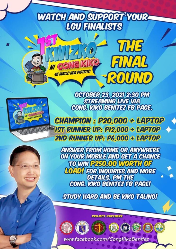 Support Your LGU Finalists In The 1st KWIZKO NI KIKO SA IKATATLO NGA DISTRITO!