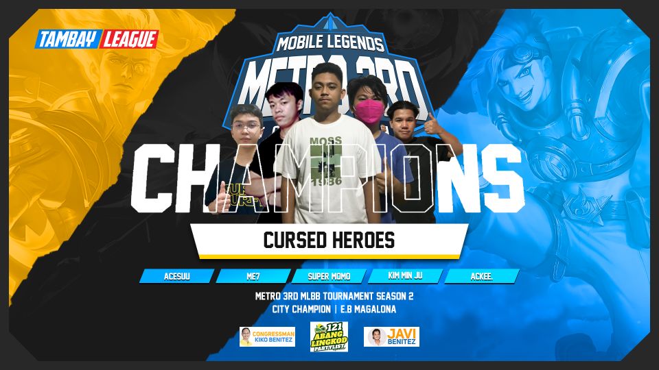 Congrats! METRO 3RD MOBILE LEGENDS TOURNAMENT SEASON 2 Champion & MVP