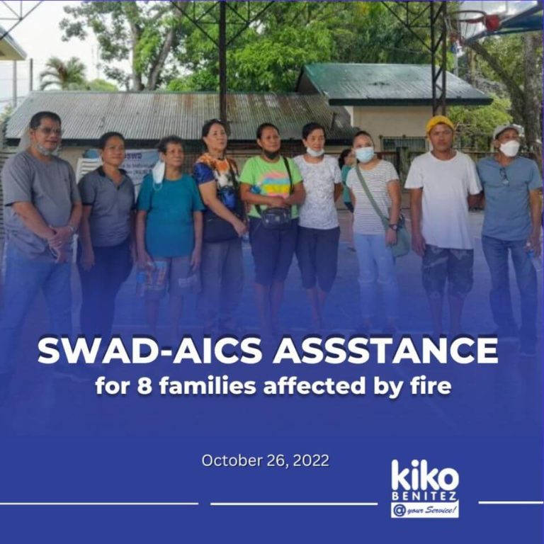 SWAD-AICS Assistance for 8 families Affected by Fire - October 26, 2022