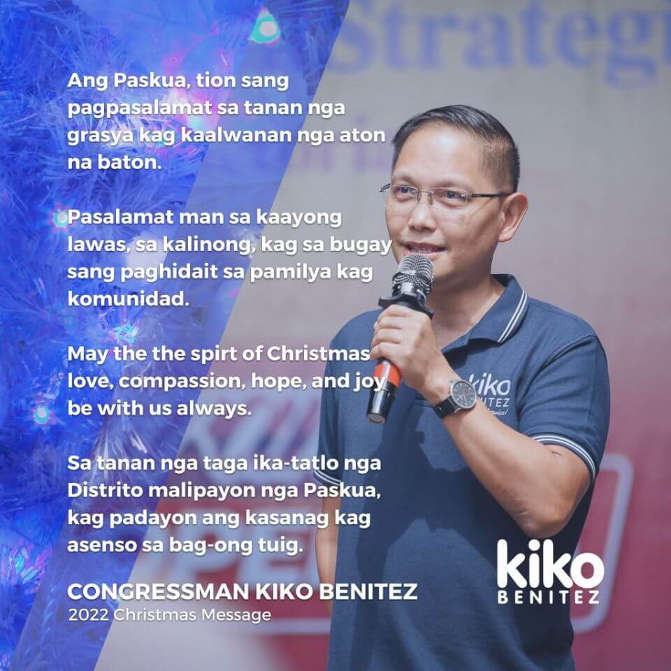 Christmas Message from Congressman Kiko Benitez: