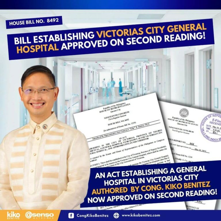 Cong. Kiko's HB 8492 Approved on 2nd Reading