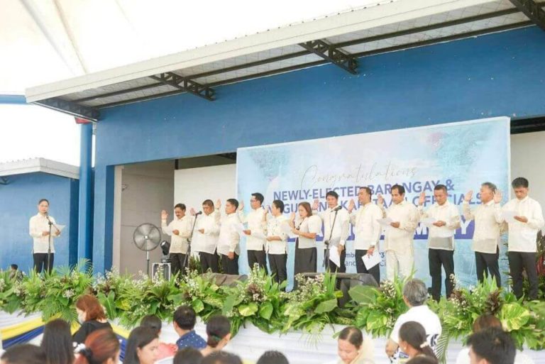 the oath-taking ceremony of newly-elected Silay City Barangay and SK officials at Magikland, Silay City