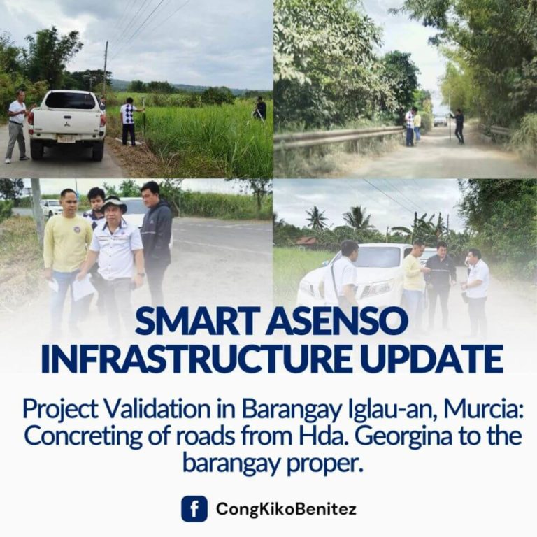 Project Validation in Barangay Iglau-an, Murcia: Concreting of roads from Hda. Georgina to the barangay proper.
