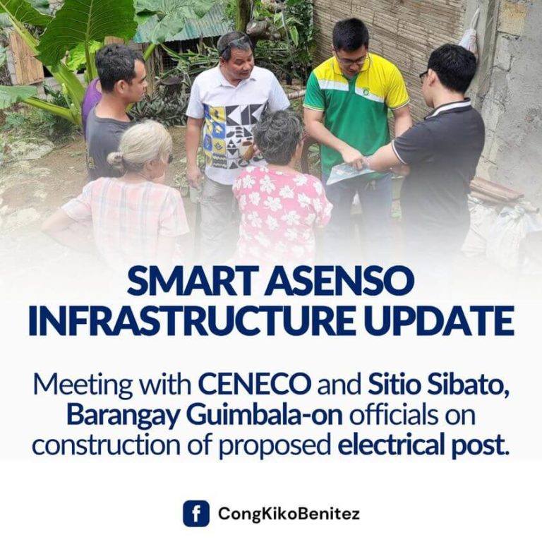 SMART ASENSO INFRASTRUCTURE UPDATE Meeting with CENECO and Sitio Sibato, Barangay Guimbala-on officials on construction of proposed electrical post.