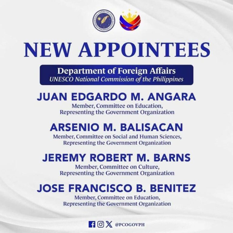 Secretary Kiko Benitez Thanks President Marcos for Appointment as UNESCO Education Committee Member